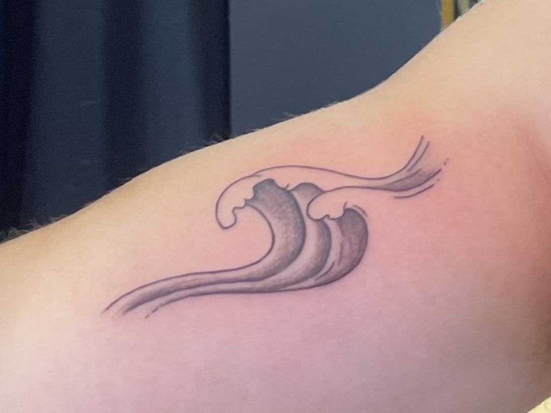 ocean wave tattoo